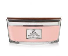 WoodWick Ellipse - Vela perfumada con mecha crujiente, flores prensadas y pachulÃ­, hasta 50 horas de tiempo de combustiÃ³n