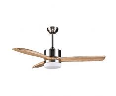 Wonderlamp Keros Ventilador de Techo, 12 W, Plata