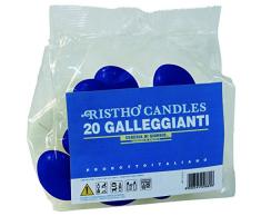 Cereria de Giorgio risthò velas flotantes, cera, azul, 4.5 x 4.5 x 2.5 cm, 20 Unidad