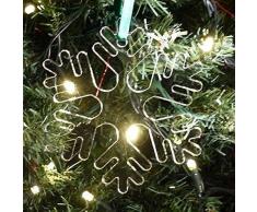 Super Cool Creations Decoraciones para árbol de Navidad, diseño de Copo de Nieve, 10 Unidades