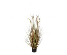 MICA Decorations Muelle Hierba dogtail Planta Artificial En Maceta Plástico, PVC, Verde, h 120 d 45 cm