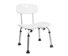 Bisk Pro - Asiento de Ducha (Aluminio, ABS), Color Blanco