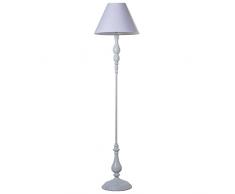 DRW Lampara de mie de Metal con Pantalla en Blanco 38x155cm