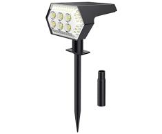 AYCLIF Luces Solares LED Exterior Jardin, Farolas Solares Exterior,108 LED Impermeable Lampara Solar Exterior,4 Modos de Brillo Luces Solares, Adecuado para Valla Ãrbol Pared Patio Sendero (1 Piezas)