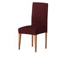 Martina Home Tunez - Funda para Silla, Tela, Funda silla respaldo, Burdeos, 24 x 30 x 6 cm, 2 Unidades