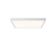 Paulmann 70647 Panel para montaje en superficie LED Lunar redondo Lámpara de techo 27.4W Luz 3000K Panel LED blanco cálido (mate), Alu 600x600 mm 230V incluye Iluminante