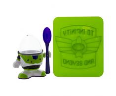 Paladone Toy Story Buzz Lightyear Huevera, Cuchara y Cortador de Tostadas, Juego de Desayuno Divertido para niños | Viste Huevos Duros | To Infinity & Beyond, Multicolor, 13 x 25 x 31 cm