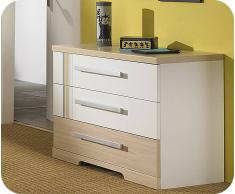 Cómoda juvenil Bora Blanca y Madera