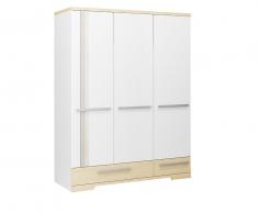 Armario juvenil 3 puertas Bora Blanco y Madera