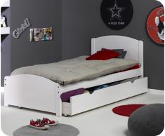Cama juvenil NATURE Blanca 90x190cm