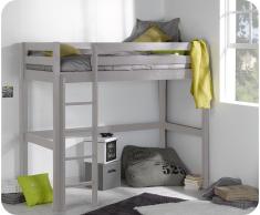 Pack cama alta Wood + Colchón, Lino