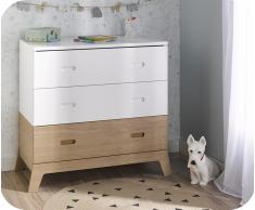 Cómoda Juvenil ALOA Blanca y Madera