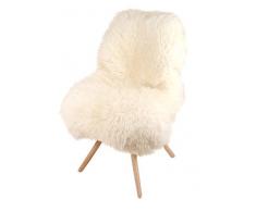 Wohnideenshop - Felpudo, 70-90 cm de Largo, Color Blanco Natural