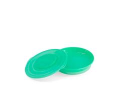 Twistshake Plato Sellado con Tapa PP y Fondo de Silicona , Alimentación para bebes, Vajilla Libre de BPA, 6+ Meses, Verde Pastel
