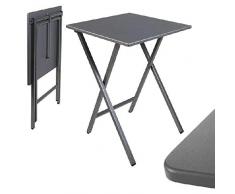 dcasa - Mesa cuadrado plegable gris 48x48x65 cm
