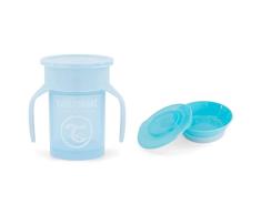 Twistshake 360 Cup Vaso Antiderrames Entrenamiento con Asas Sin BPA, 6+ Meses, Azul Pastel ón para Bebé Plato, Vajilla, Sin BPA, 6+ Meses, Gris pastel