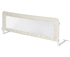 roba Barrera de Cama Infantil y Bebé Inclinable y Anticaídas - Barra de Cama Plegable - Longitud 135 cm - Altura 51 cm - Beige