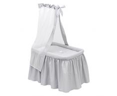 Cambrass Crown - Minicuna con dosel, color gris