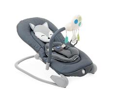 Chicco Balloon Hamaca Bebé Evolutiva de 0 Meses a 18 kg, Balancín Bebé con Función de Silla, Respaldo Reclinable, Cierre Compacto, Vibración, Juguete Electrónico, Luces y Sonidos, Zorro (Foxy)