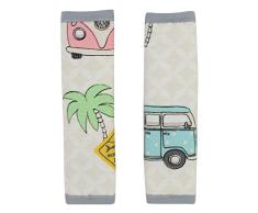 Protector de arneses reversibles para sillas de paseo, grupo 0 o maxicosi y silla de coche. Peace and love
