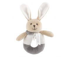Chicco My Sweet Dou Dou Sonajero Conejito - Sonajero bebés tejido suave de peluche, sonido en interior, conejo