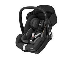 Maxi-Cosi Marble Silla coche bebé Grupo 0+ con base isofix incluida, Seguridad i-Size y Protección lateral superior, portabebés reclinable desde nacimiento hasta 15 meses (40-85 cm), Essential black