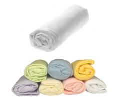 Looping portada sábana en Jersey Stretch algodón blanco de 120 x 60 cm