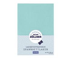 Julius Zöllner 8390347600 bajera ajustable Toalla, apto para parque colchones 68 x 90 hasta 95 x 95 cm), color verde menta, turquesa