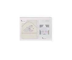 Interbaby - Capa de baño nube luna beige con lámpara estrella, unisex