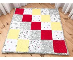 KOSPU Manta de Juego Patchwork Manta de Juego Manta Bebé 125X125