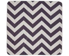Prince Lionheart - Alfombrilla De Piso Multiuso Catchalltm (42X 42) - Gris Chevron Y Blanco - Limpiar Con Un Paño; Antideslizante; Ideal Para Comidas, Manualidades O Corte De Pelo, unisex