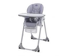 Chicco Polly Easy - Trona amplia, compacta y sencilla, 4 ruedas, para niños de 6 meses a 3 años, color gris (Nature)