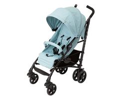 Chicco Silla de Paseo Liteway 4, Chasis de Aluminio Ligero, De 0 a 22Kg, Límite de Peso 25Kg, Manillas Acolchadas, Respaldo en 4 Posiciones, Reposapiernas, Capota XL Ajustable, Azul (Hydra)