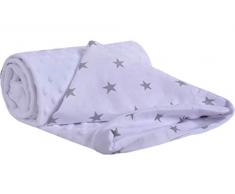 Medi Partners 5903031423853 Minky - Manta para bebé (100% algodón, 75 x 100 cm, doble cara, mullida), color blanco