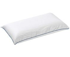 Ecus Kids - Almohada Bebe Cuna de Espuma Natural de Malva 55 cms. Natural, Antiasfixia, Desenfundable, Lavable Funda y Núcleo para Cuna Estándar de 60x120 cms, Blanco