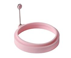 Anillos de huevo antiadherentes, redondos, para muffins ingleses, panqueques, sartén, accesorios de barbacoa portátiles para camping, interior, desayuno, sándwich, hamburguesas, rosa