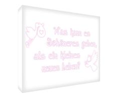 Feel Good CAMA Arte A7BLK-13G diamante pulido vidriosos bloque decorativo de acrílico, 10,5 x 7,4 cm, rosa claro