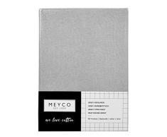 Meyco 565005 - Sábana bajera para cama de bebé (100% algodón, 70 x 140/150 cm), color gris claro