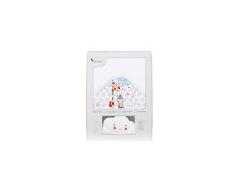 Interbaby NU1127-09- Capa de baño jungla blanco con lámpara nube, unisex