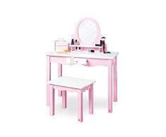 Pinolino Tocador infantil jasmine direct con taburete, rosa