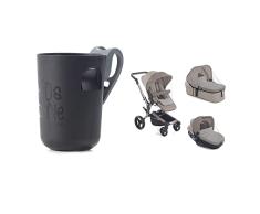 Jané Portavasos para Manillar de Silla de Paseo, con Tira de Ajuste Universal & Mosquitera para Cochecitos, Capazos y Portabebés, Universal