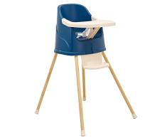 THERMOBABY Youpla - Silla alta para bebé 2 en 1 - Escalable en silla infantil - Tableta extraíble - Arnés de 3 puntos - desde 6 meses, hasta 3 años o 15 kg - Fabricado en Francia - Azul océano
