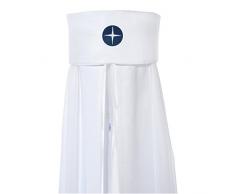 Nordic Coast bebé corona de cama dosel, color blanco/azul Star