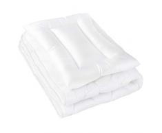 Urra J460-5006-00 Bamboo - Juego de edredón y almohada (80 x 80 cm y 35 x 40 cm, 280 g), color blanco