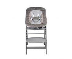 roba Trona Evolutiva de Madera Born Up + Hamaca Reclinable miffy, Desde el Nacimiento hasta 70 kg, Silla Convertible y Ajustable, Gris / Diseño de Conejo