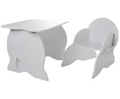 Room Studio 530020 - Mesa y silla infantiles (madera de DM), color blanco