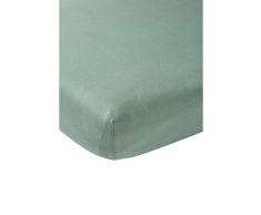Meyco 563022 sábana bajera, Stone Green, 40 x 80/90 cm (Cuna)
