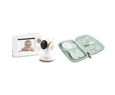 Availand Follow Baby - Vigilabebés con Seguimiento automático del bebé & Suavinex 401211 - Neceser Set Manicura para Bebés +0M con Cepillo, Peine, Cepillo Dental, Tijeritas, Lima, Cortaúñas, Verde