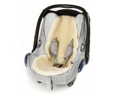 Baby Merino universal compresa, Alfombrilla para silla infantil, portabebés, Cochecito, Buggy, flor de 100% Lana Virgen - alternativa a Cordero