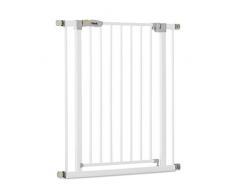 hauck Open N Stop KD Barrera Seguridad Niños Escalera, Vallas para Perros sin Agujeros, Valla Seguridad Infantil 75 - 80 cm, Extensible, Metal, Blanco